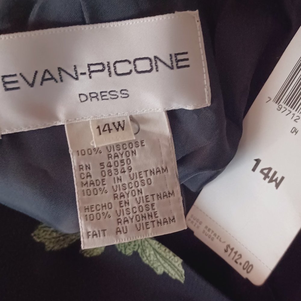 Evan-Picone Floral Dress Size 14W NWT - Picture 3 of 3